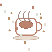 Celebrating coffee cup animation